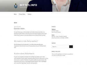 Screenshot des Blogs DiTTES.iNFO BLOG