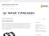 Screenshot des Blogs Modeschmuck Blog von Sima Fashion