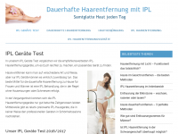Screenshot des Blogs Dauerhafte Haarentfernung mit IPL