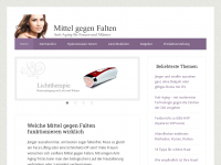 Screenshot des Blogs Mittel gegen Falten