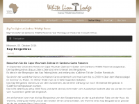 Screenshot des Blogs Big Five safari im Sanbona Private Game Reserve