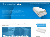 Screenshot des Blogs Nackenkissen-abc