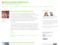 Screenshot des Blogs PHILOSOPHIE WERKSTATT