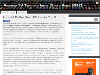 Screenshot des Blogs Android TV Ratgeber