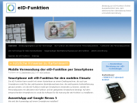 Screenshot des Blogs eID-Funktion bzw. Online-Ausweisfunktion
