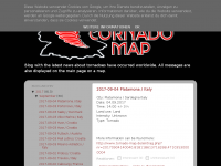 Screenshot des Blogs Tornado Map