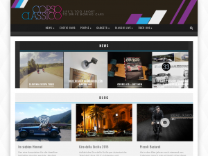 Screenshot des Blogs CorsoClassico – Seltenes, wertvolles und stilvolles für Unterwegs