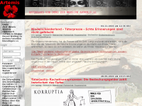 Screenshot des Blogs Artemis