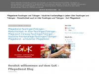 Screenshot des Blogs Pflegedienst GuK Reutlingen