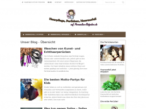 Screenshot des Blogs Perücken Ratgeber