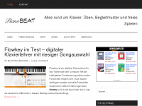 Screenshot des Blogs Pianobeat – Alles rund ums Klavier