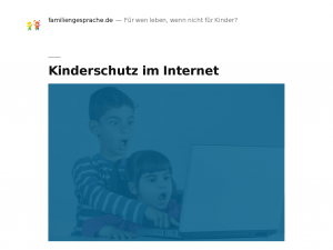 Screenshot des Blogs Familiengespräche.de