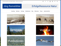 Screenshot des Blogs ErfolgsRessource Natur: mehr Kraft, mehr Kreativität mit Speaker|Trainer|Coach Jörg Romstötter