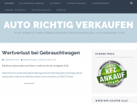 Screenshot des Blogs Auto richtig verkaufen