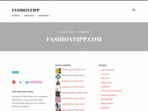 Screenshot des Blogs fashiontipp