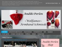 Screenshot des Blogs Andiki-Perlen