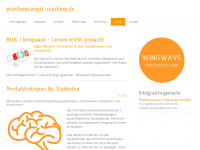 Screenshot des Blogs Wingwave – Für mehr Erfolg und weniger Stress im Studium