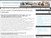 Screenshot des Blogs Tierhaftpflichtversicherungs Vergleich
