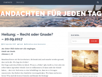 Screenshot des Blogs Andachten für jeden Tag