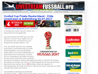 Screenshot des Blogs Live Stream Fußball