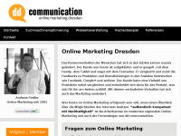 Screenshot des Blogs Online Marketing Dresden – dd communication