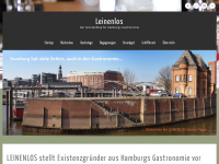 Screenshot des Blogs LEINENLOS – Der Gründerblog für Hamburgs Gastronomie