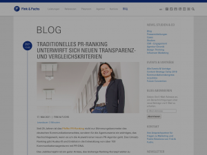 Screenshot des Blogs Fink & Fuchs PR