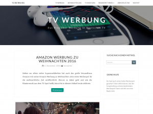 Screenshot des Blogs TVWerbung