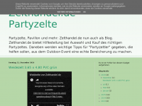 Screenshot des Blogs Zelthandel.de – Partyzelte