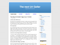 Screenshot des Blogs The next Uri Geller
