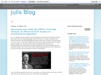 Screenshot des Blogs Julian Tumasewitsch Blogspot