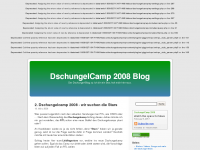 Screenshot des Blogs DschungelCamp 2008 : Der Dschungel-Blog zu: Ich bin ein Star, holt mich hier raus.