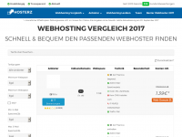 Screenshot des Blogs Webhosting Vergleich & Webspace Vergleich