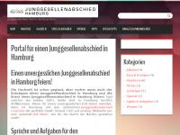 Screenshot des Blogs Junggesellenabschied Hamburg