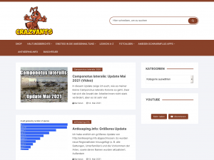 Screenshot des Blogs Crazy Ants