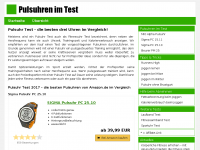 Screenshot des Blogs Pulsuhr Test Blog