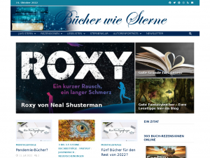 Screenshot des Blogs Bücher wie Sterne
