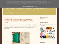 Screenshot des Blogs Geschmackvolle Buchgeschenke – Geschenksets – Geschenkideen