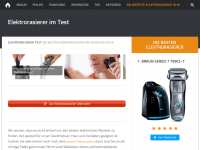 Screenshot des Blogs Elektrorasierertests.de