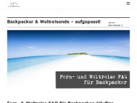 Screenshot des Blogs Um die Weltreise – Backpacker mit Stil.