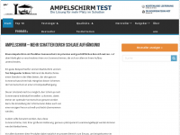 Screenshot des Blogs Ampelschirm Vergleichsportal