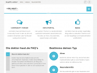 Screenshot des Blogs Doktor Haut – Das Infoportal für die Hautpflege