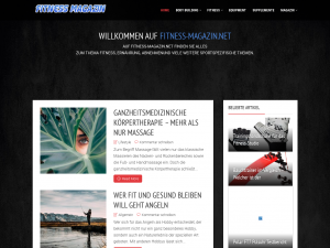Screenshot des Blogs Fitness Seite