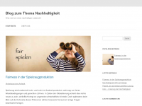 Screenshot des Blogs Blog zum Thema Nachhaltigkeit