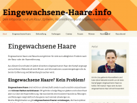 Screenshot des Blogs Eingewachsene Haare –