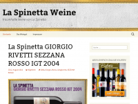 Screenshot des Blogs La Spinetta – das toskanische Weingut mit den Dürer-Etiketten