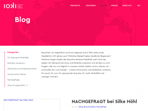 Screenshot des Blogs GetMobility.de – News und Infos rund um innovative Mobilität
