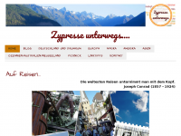 Screenshot des Blogs Zypresse unterwegs