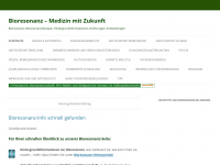 Screenshot des Blogs Bioresonanz – Medizin mit Zukunft