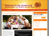 Screenshot des Blogs Wellness in der Ernährung